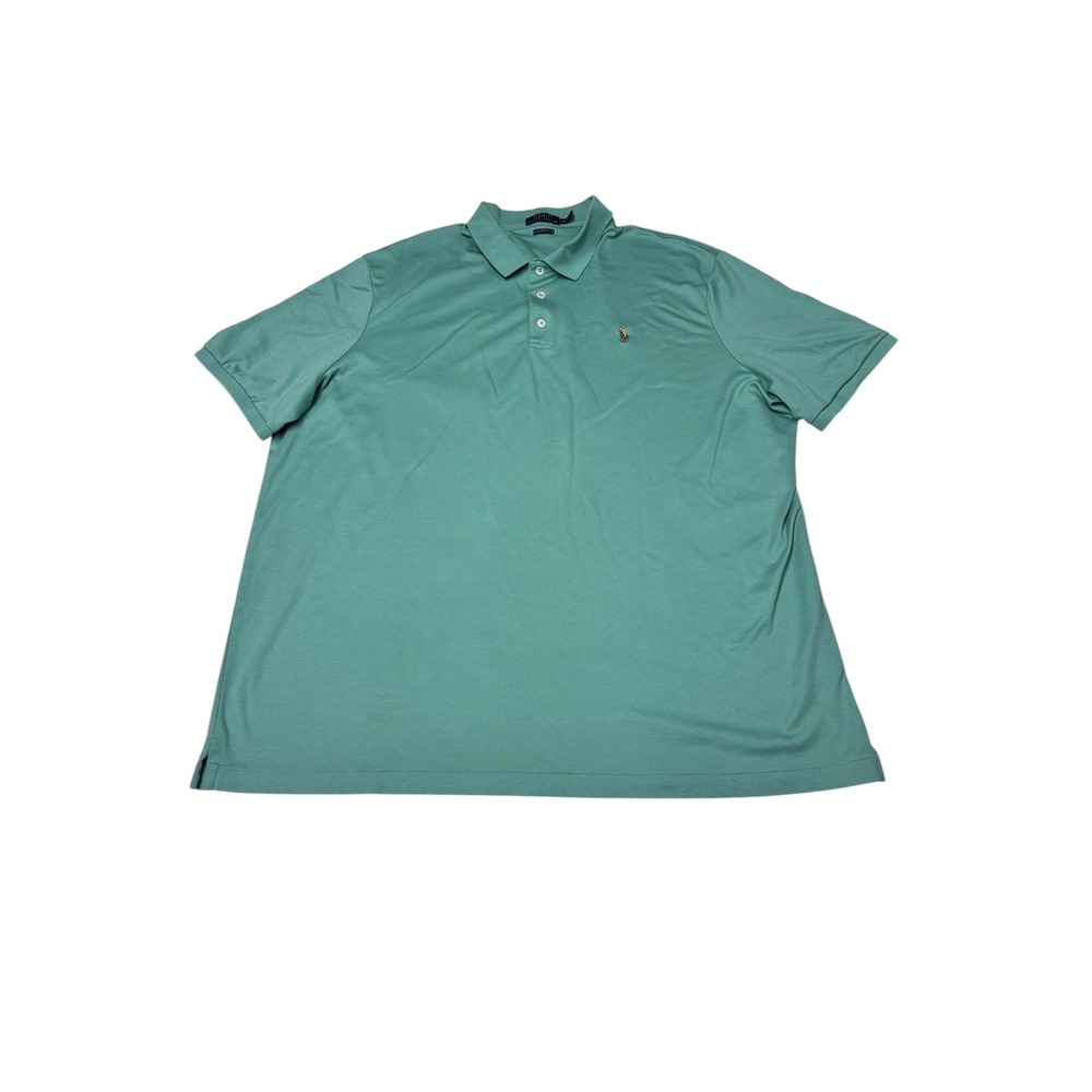 Polo Ralph Lauren Mens Classic Fit Solf Touch‎ Polo Shirt XXL Green Short Sleeve